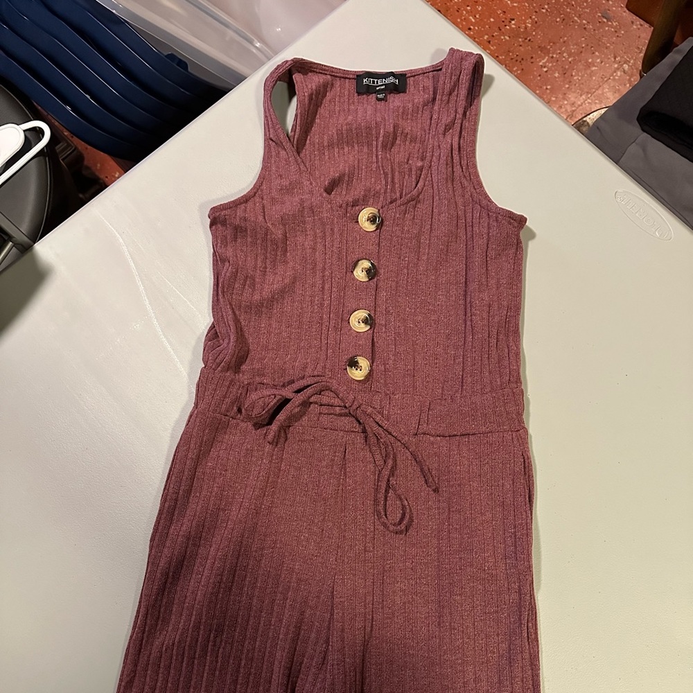 Kittenish Brenna Wine Jumpsuit
